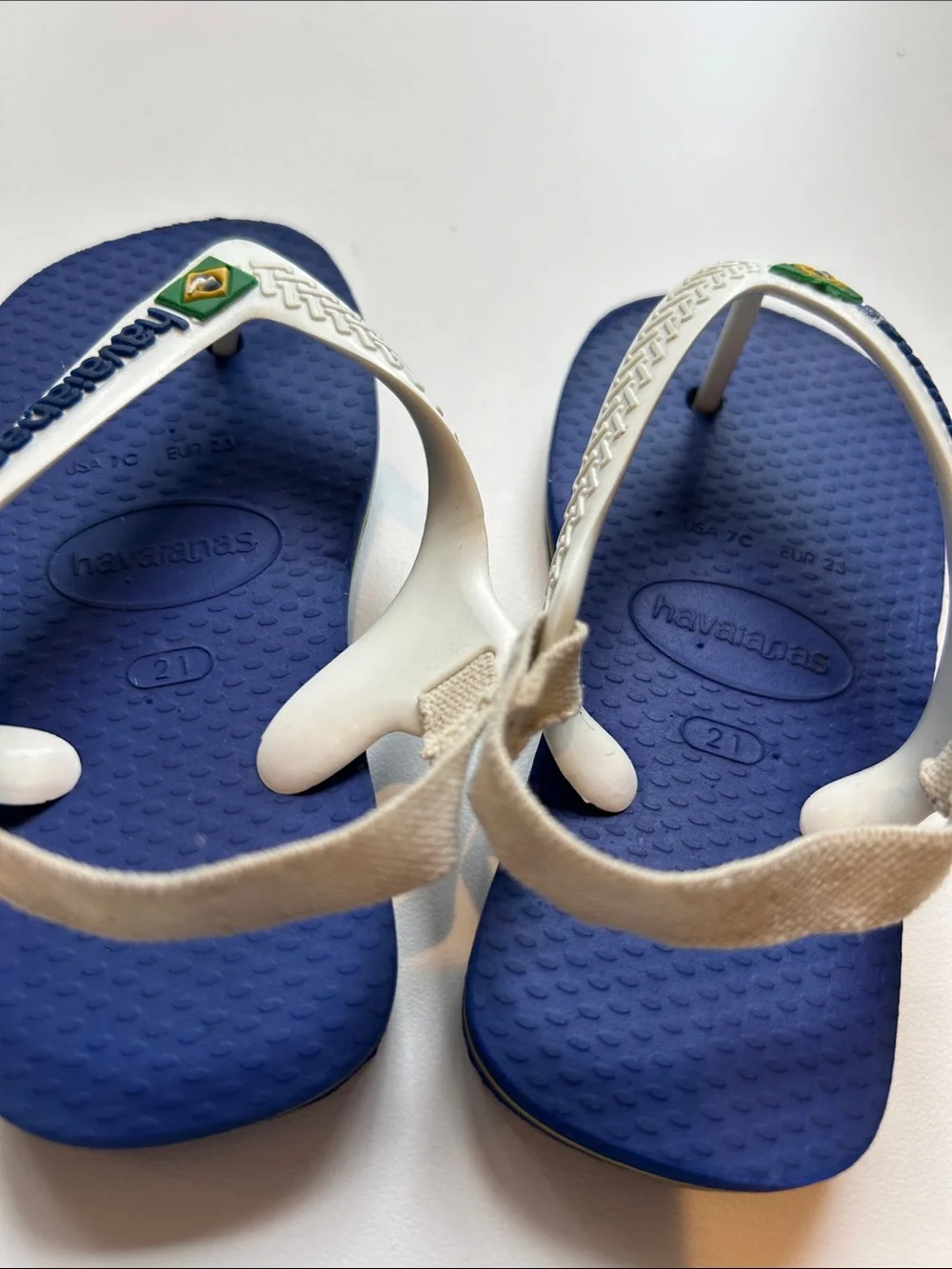 Havaianas unisex Baby Brasil logo flip flop preppy  sandals size US 7C EU 23